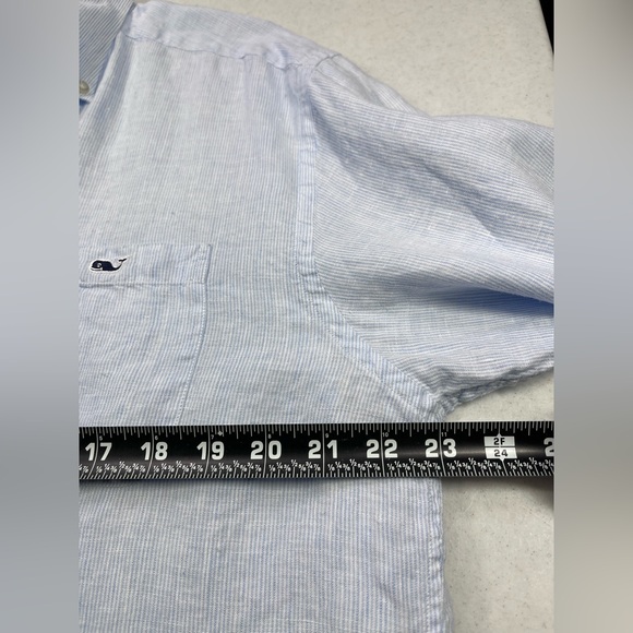 Vineyard Vines Men’s Classic Fit Tucker Shirt. 100% Linen. Blue. Large - Picture 5 of 11